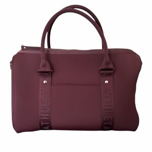 Athleta Diem Speedster bag purse burgundy maroon athleisure casual travel logo
